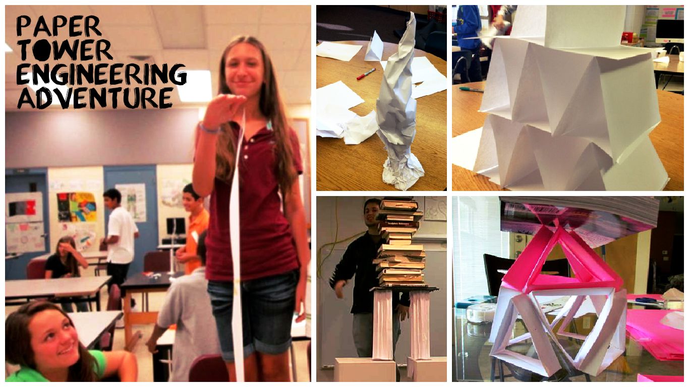 TAME Engineering Adventure: Paper Tower Challenge! This is a classic challenge, and a great way to teach kids of any age about collaboration, experimentation, and the value of learning from others.
